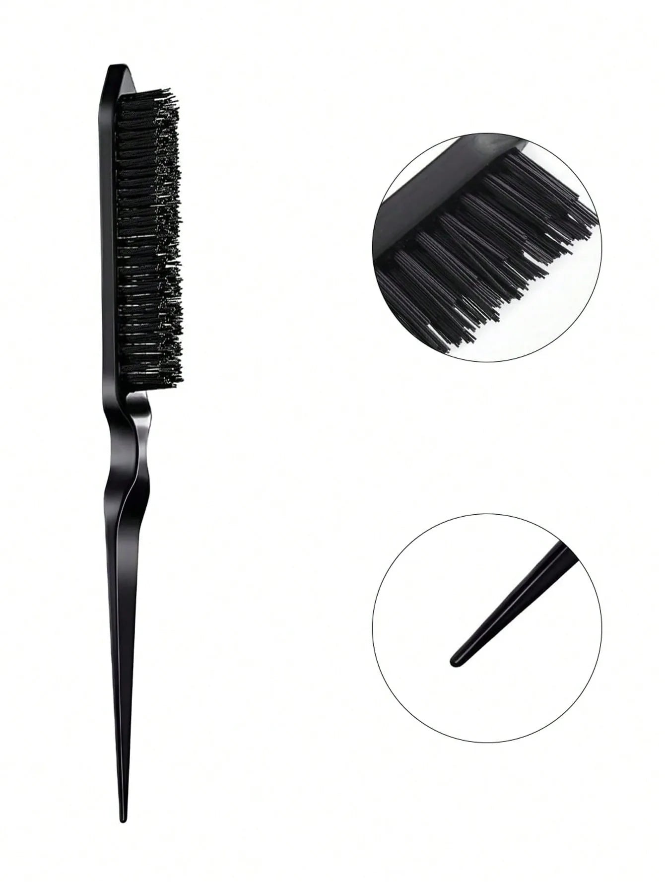 3pcs Hair Styling Comb Set – Edge Brush, Rat Tail & Detangling Tool