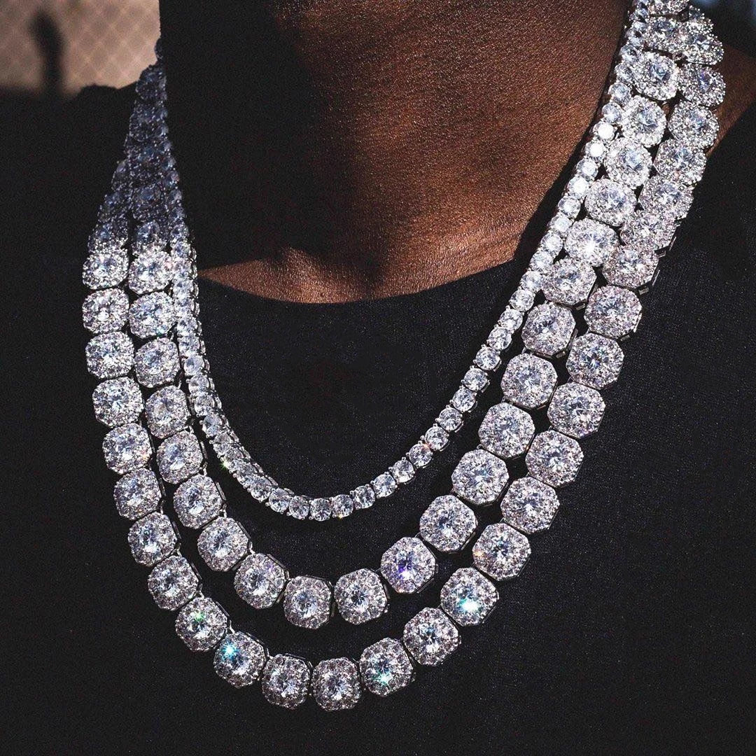 Hip Hop Iced Out Cuban Link Chain Necklace – Gold & Silver Men’s Gift