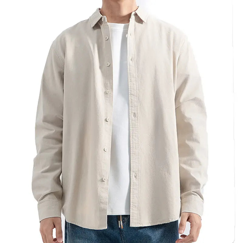 Men’s Linen Cotton Shirt – Long Sleeve Casual Spring/Summer Wear