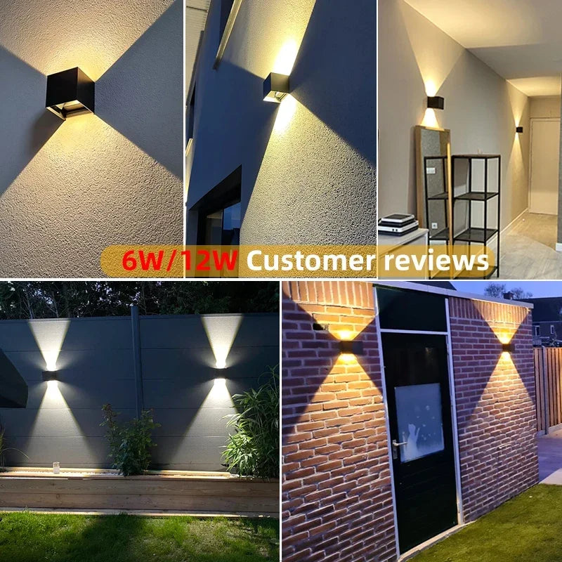 Waterproof Aluminum LED Wall Lamp – 12W/24W Indoor Outdoor Light