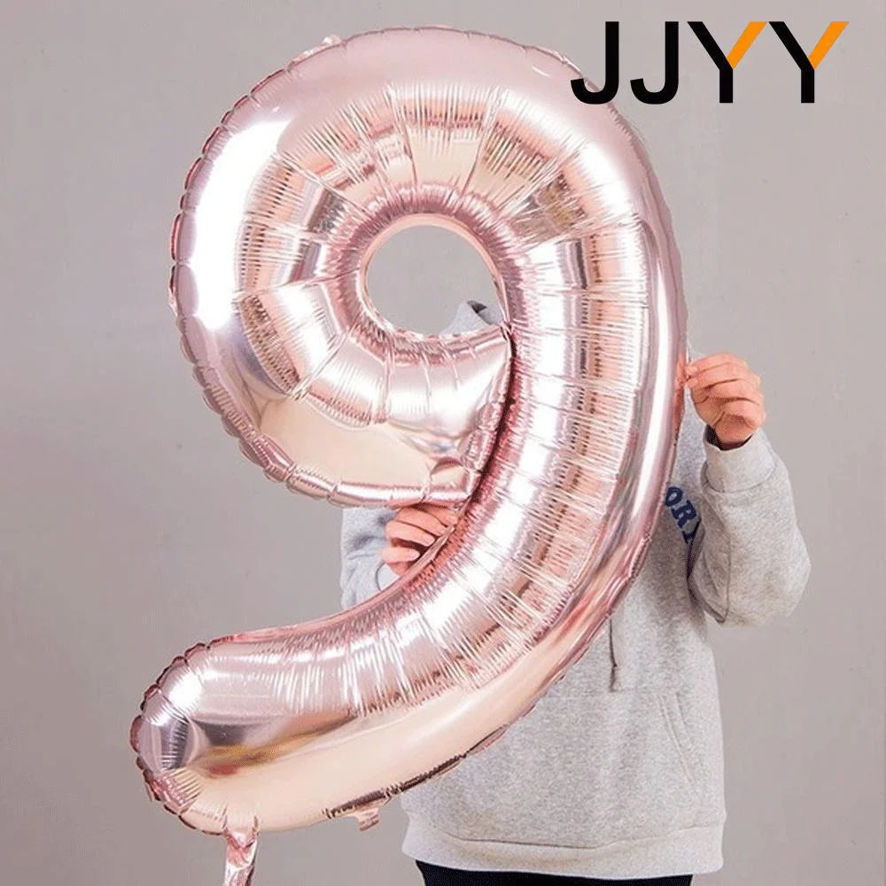 32" Foil Number Balloons 0–9 – Birthday & Party Decorations