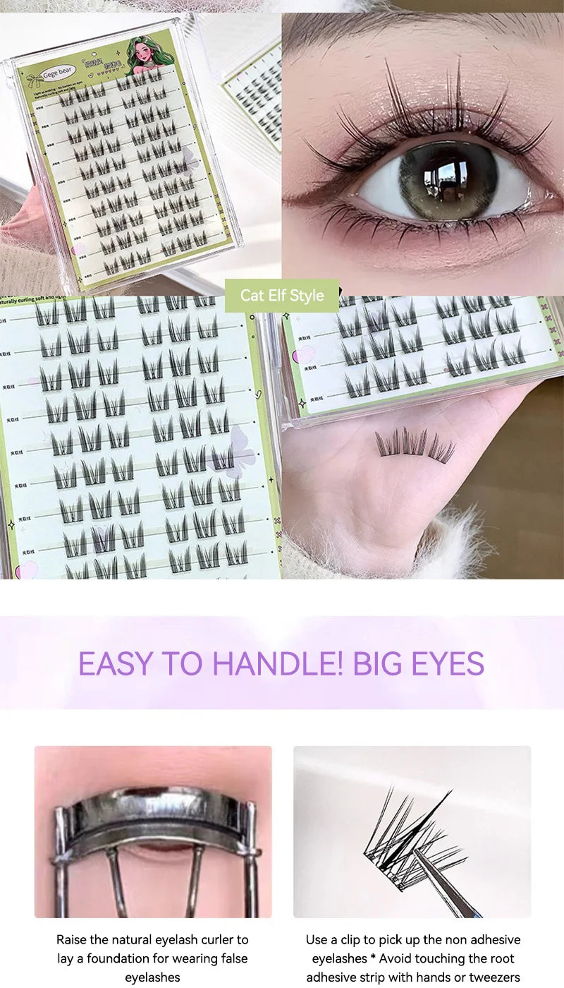 Cartmela No-Glue False Eyelashes - Easy, Natural Look with Sunflower Design