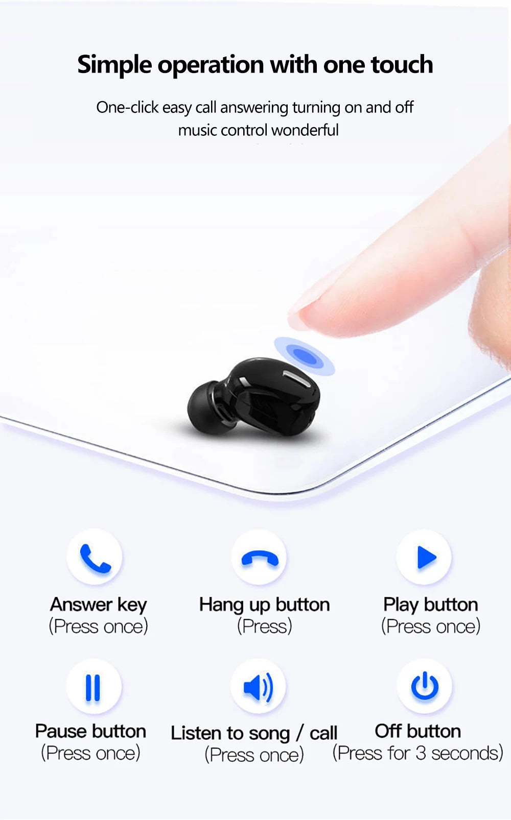 X9 Wireless Earphones Bluetooth 5.0 with Mic