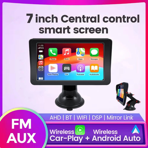 Universal 7" Car Radio Touch Screen with Apple CarPlay & Android