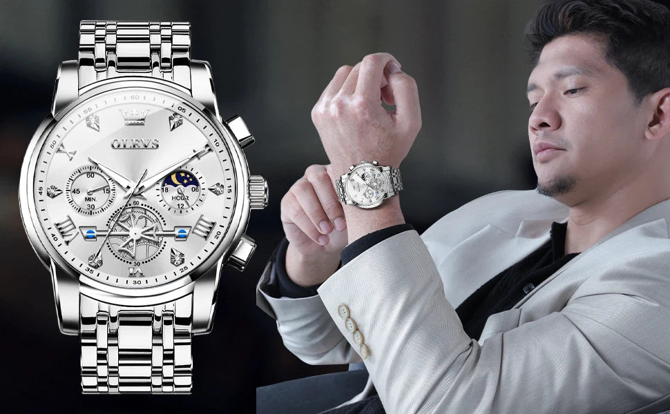 Cartmela 2856 Men’s Quartz Watch – Skeleton Flywheel Chronograph