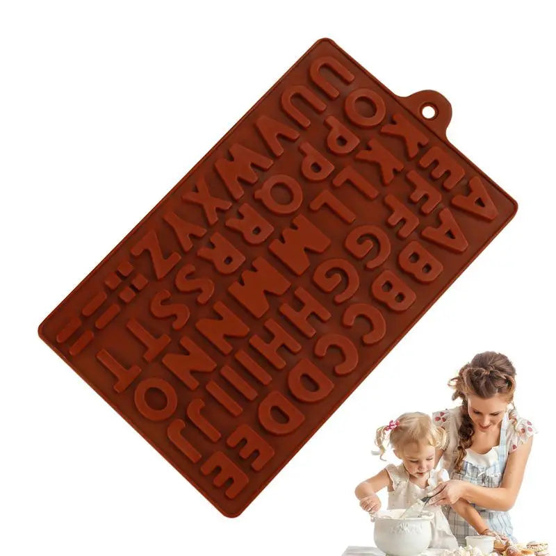 Alphabet Letter Silicone Molds for Chocolate & Cake Decorations