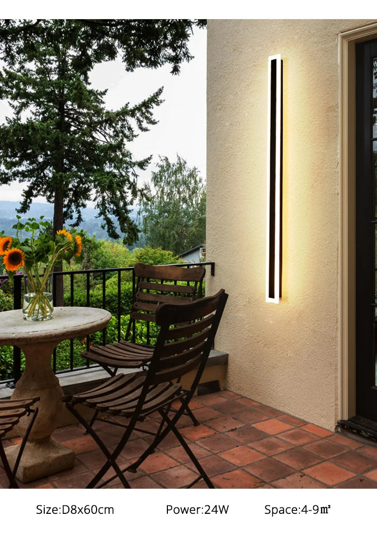 Outdoor Waterproof LED Wall Lights with Remote – Modern Dimmable