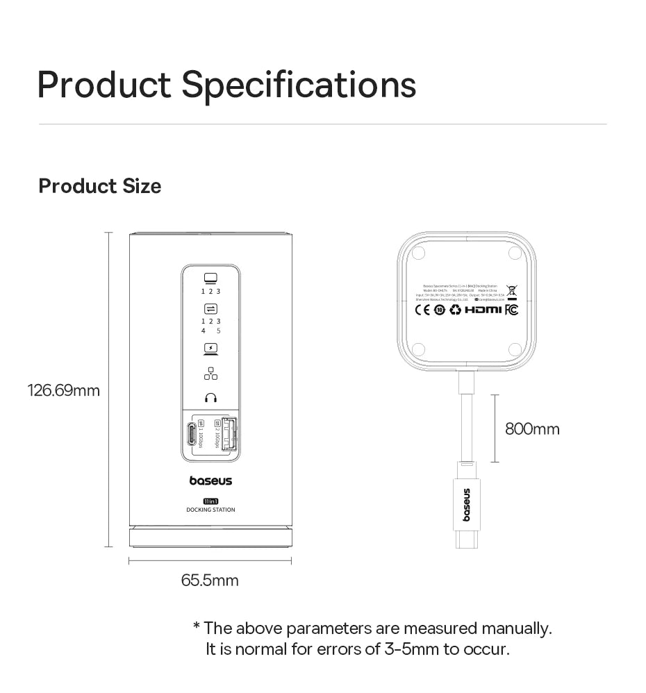 USB-C 11-in-1 Hub – 4K HDMI, DP Triple Display, 100W PD Dock
