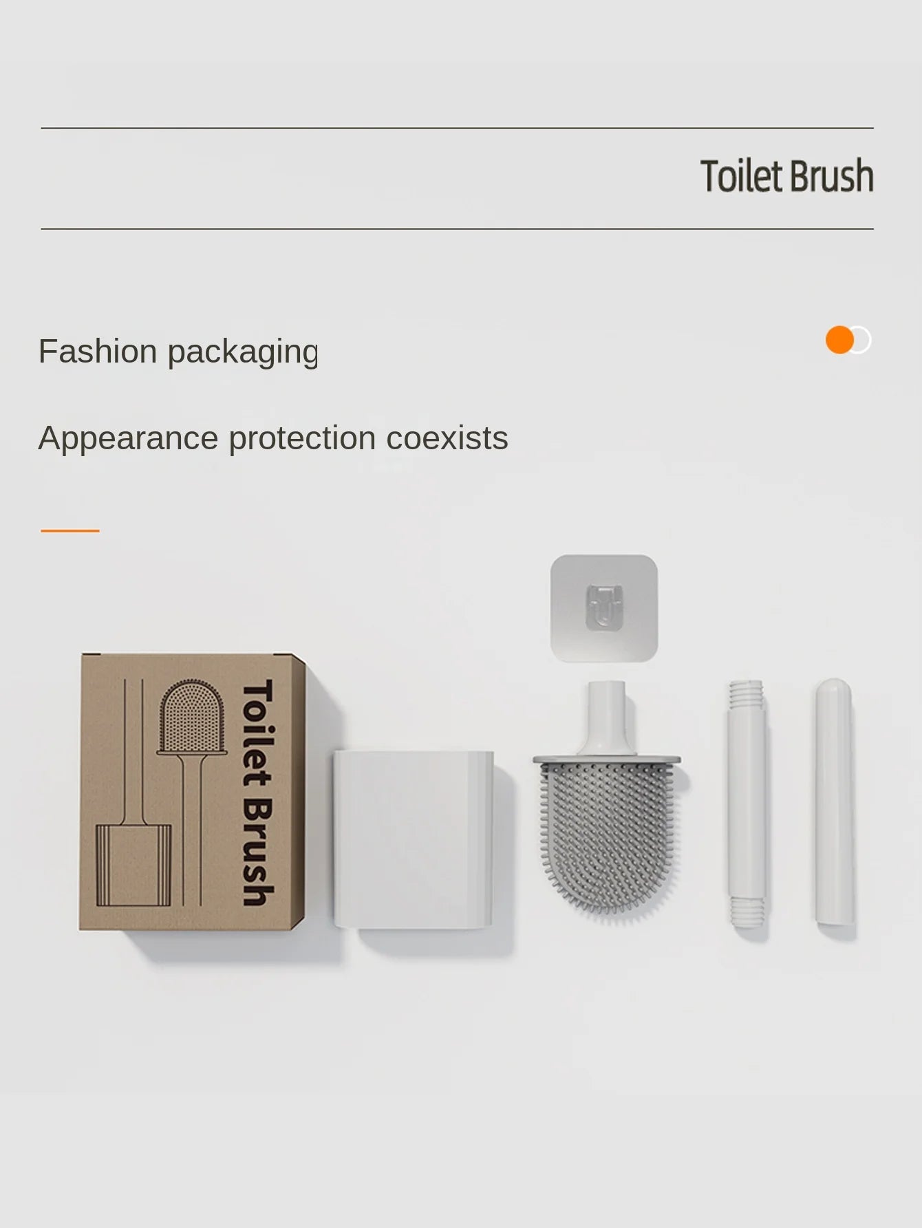 Mini Silicone Toilet Brush Set – Wall Mounted or Standing