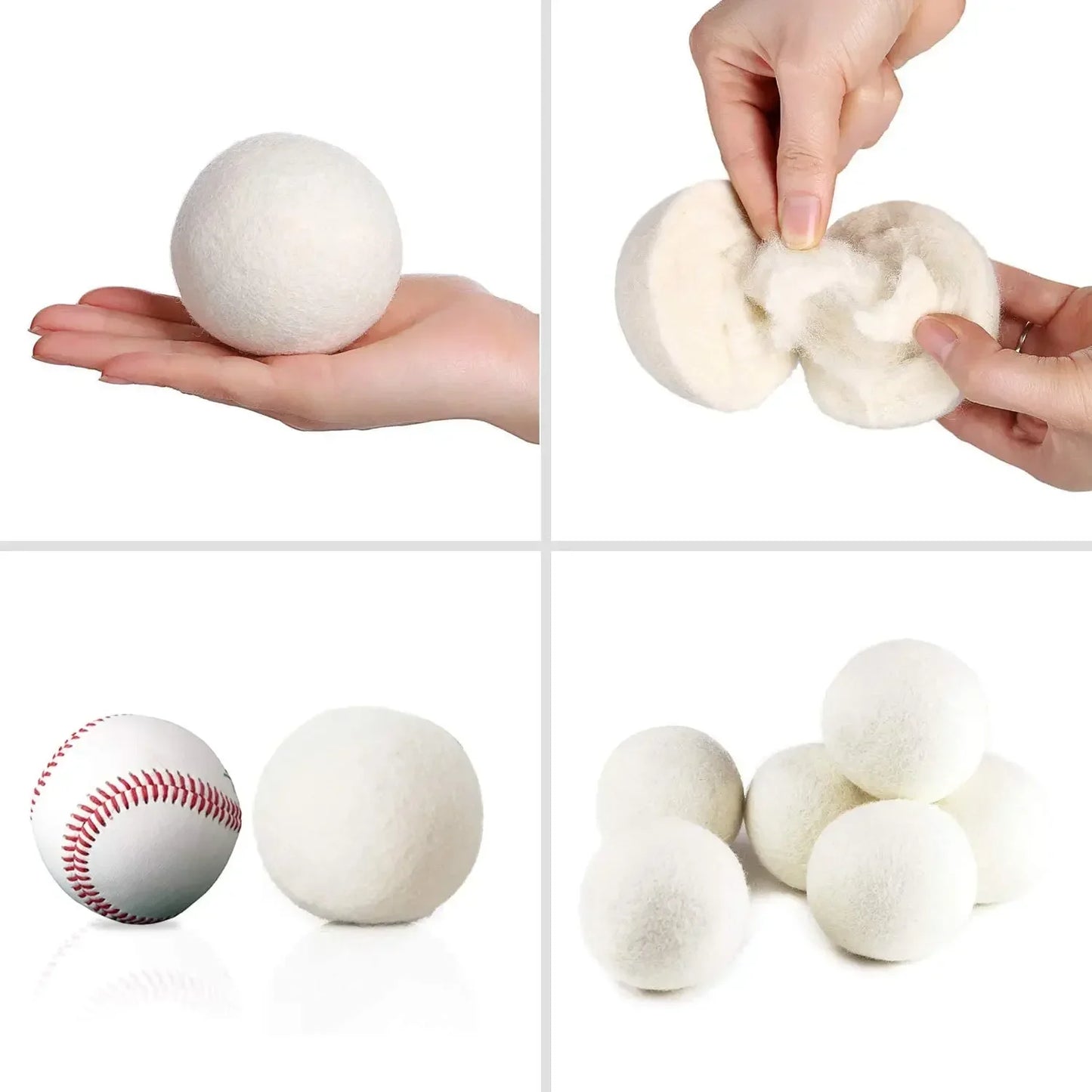 Reusable Wool Dryer Balls – Natural Fabric Softener for Laundry