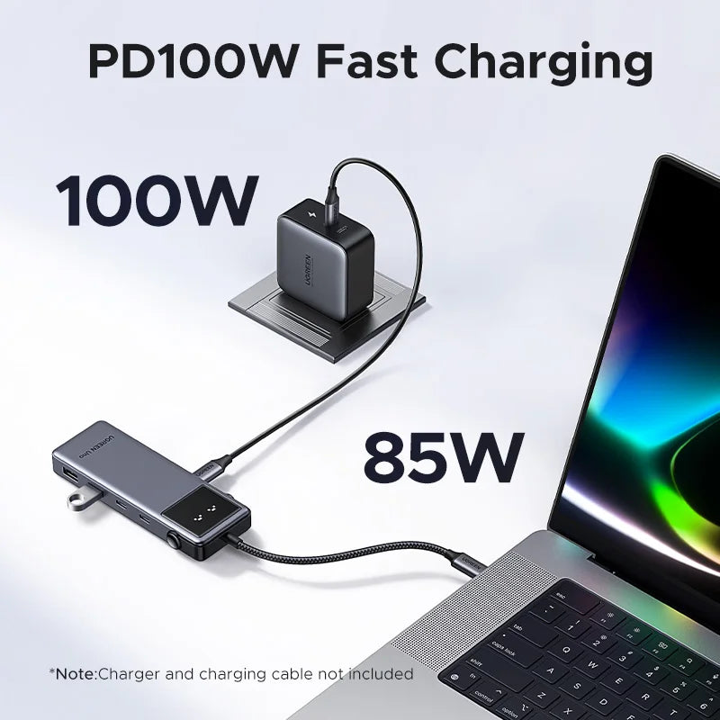 Uno 6-in-1 USB-C Hub – 4K 60Hz, 100W PD, 10Gbps Splitter