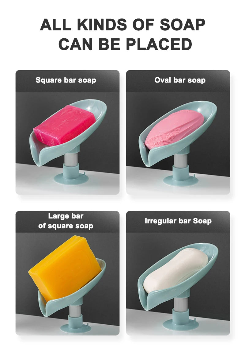Leaf Shape Soap Holder with Suction Cup