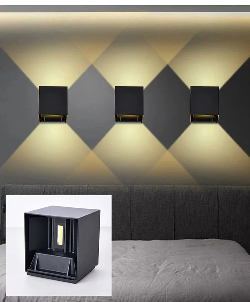 12W PIR Sensor LED Wall Light – Waterproof Outdoor/Indoor Lamp