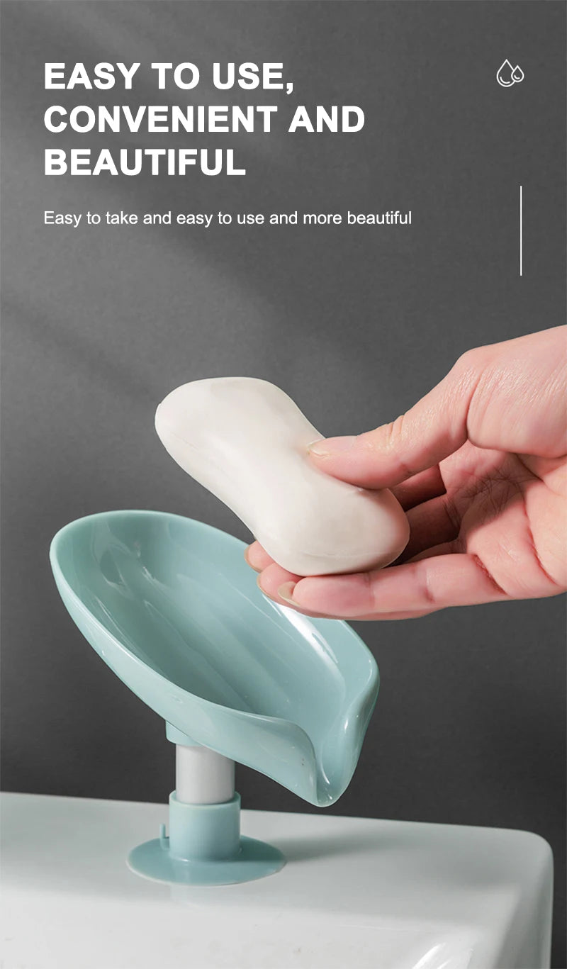 Leaf Shape Soap Holder with Suction Cup