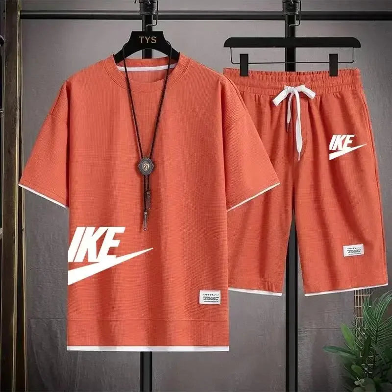 Cartmela Men’s Summer Sports Set – Quick-Dry T-Shirt