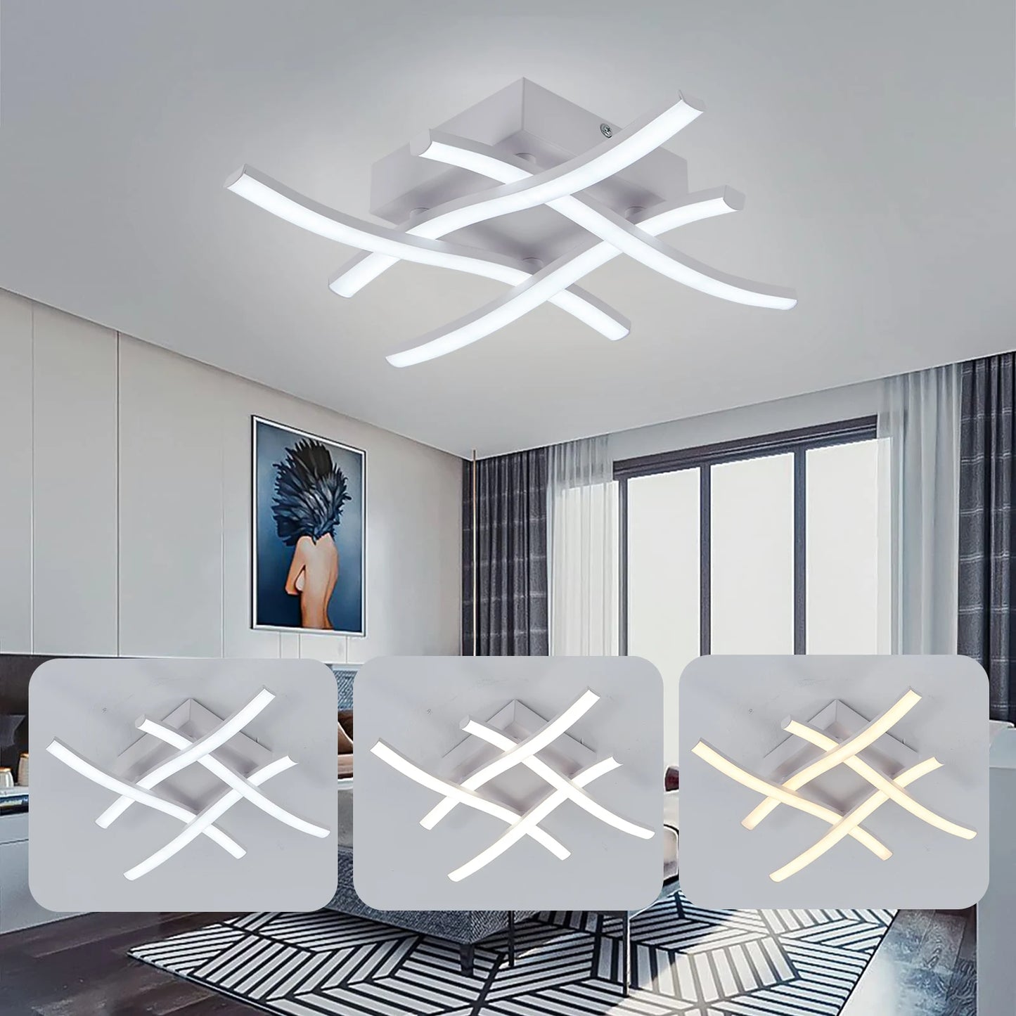 Cartmela 24W LED Ceiling Light – Modern Flush Mount Lamp