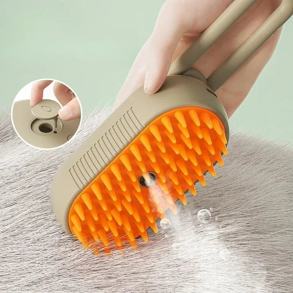 USB 3-in-1 Pet Grooming Brush – Steam, Shedding & Massage Tool