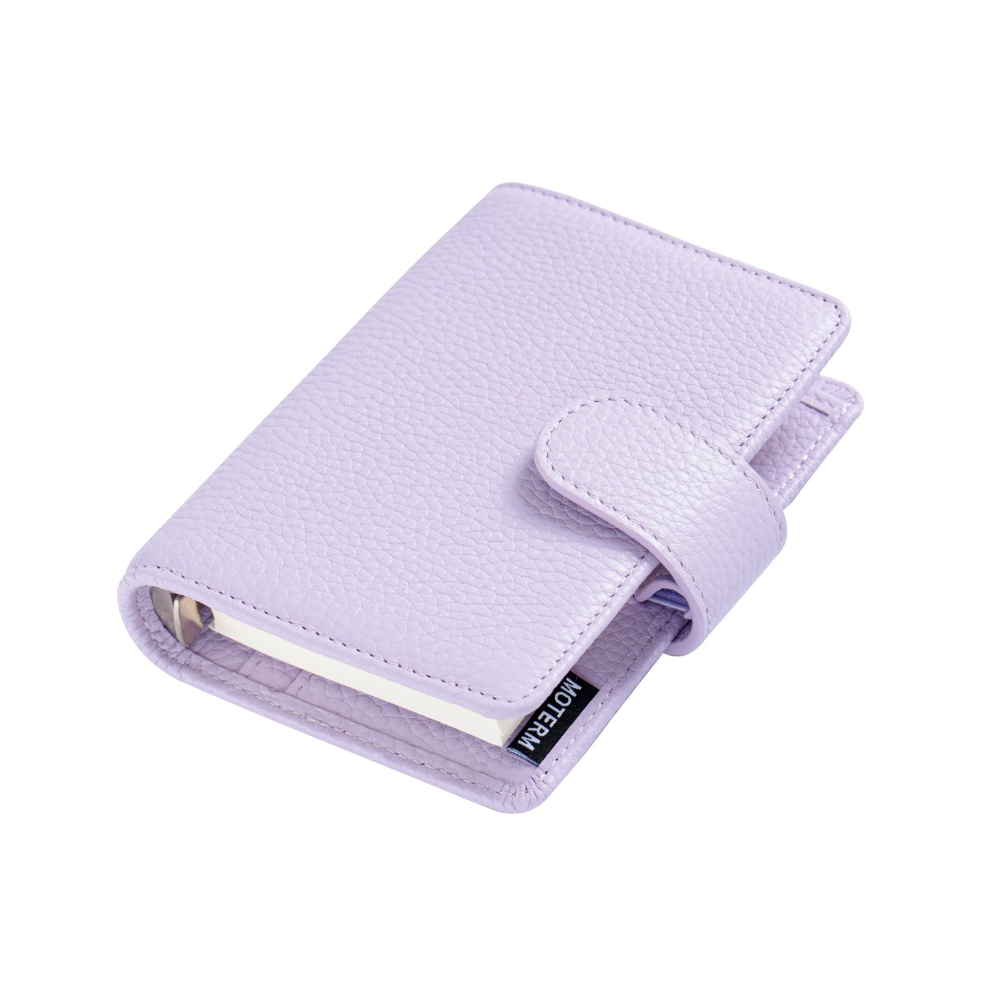 A8 / M5 Mini Rings Planner – Pebbled Grain Cowhide Leather Organizer