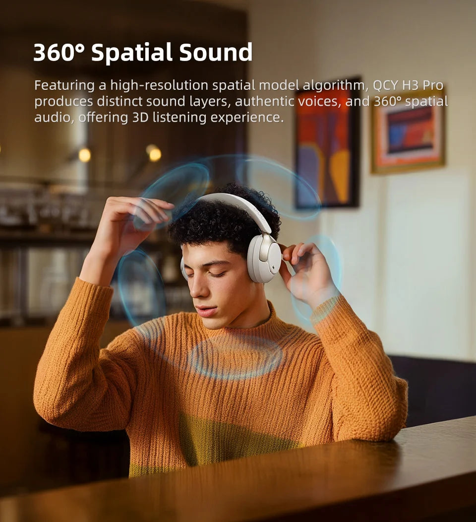 Wireless ANC Headphones – 50dB Noise Canceling, Bluetooth 5.4