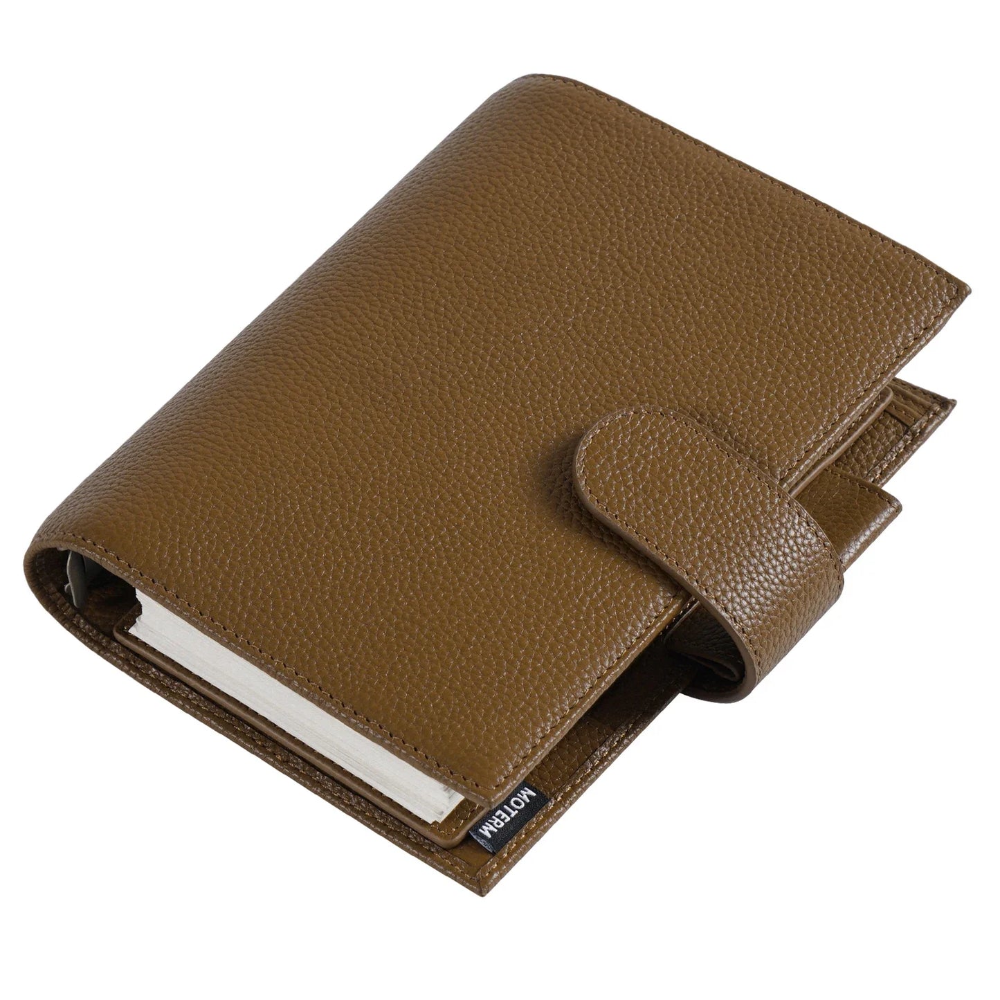 Personal Size Planner – 30mm Rings, Genuine Pebbled Grain Leather