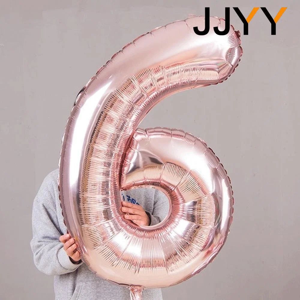 32" Foil Number Balloons 0–9 – Birthday & Party Decorations
