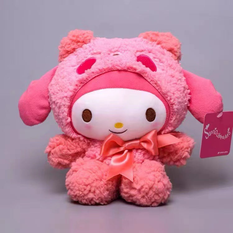 Sanrio 25cm Plush Toy – Kuromi & Cinnamoroll Soft Stuffed Doll Pillow for Kids