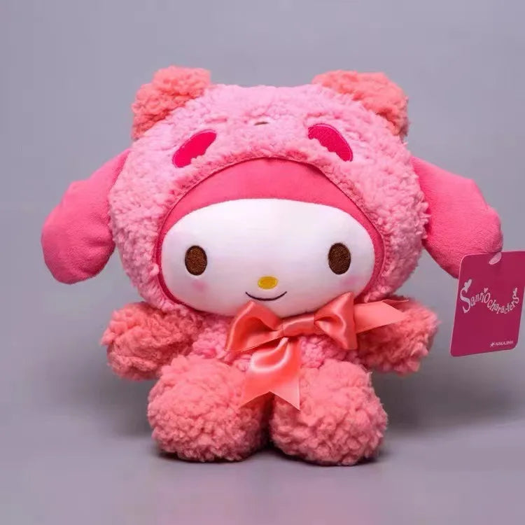 Sanrio 25cm Plush Toy – Kuromi & Cinnamoroll Soft Stuffed Doll Pillow for Kids