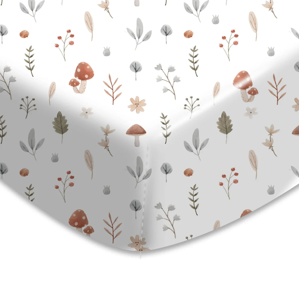 Happy Flute Cartoon Baby Bed Sheet – Soft, Breathable 70×130cm