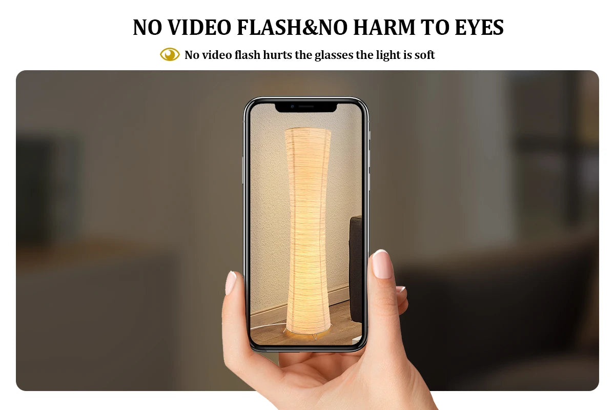 Three-Color Paper Lampshade LED Floor Lamp
