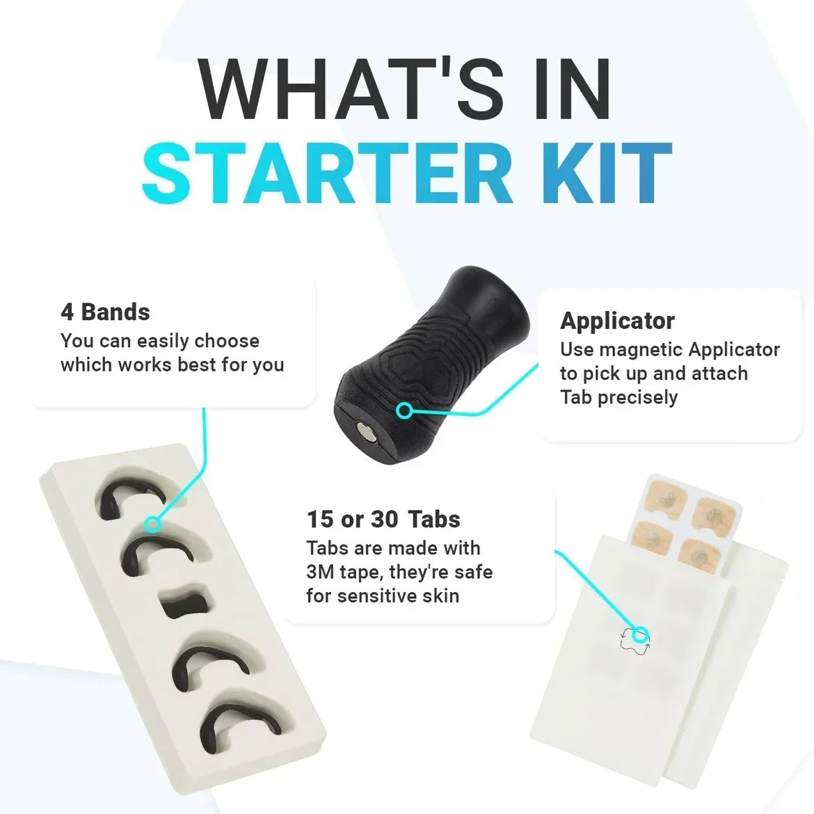 15 Pairs Magnetic Nasal Breathing Dilators Kit