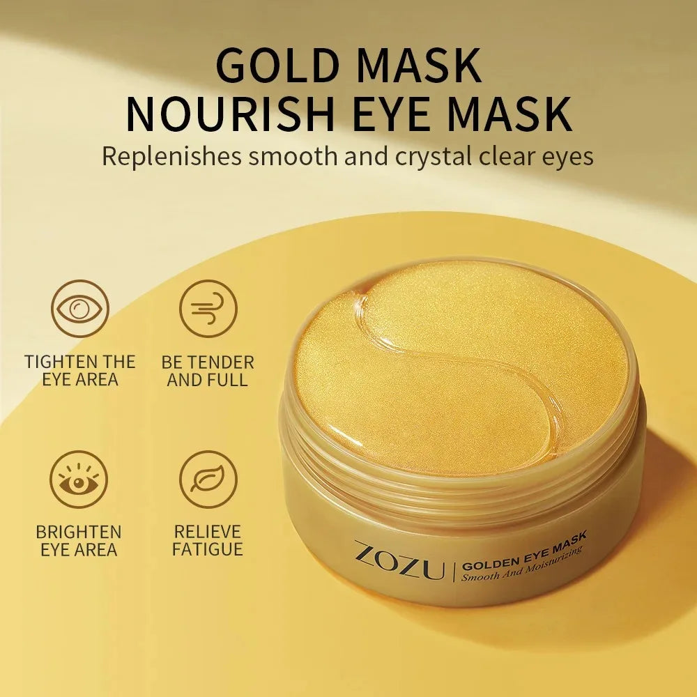 Avocado & Gold Eye Mask Patches – Anti-Wrinkle & Dark Circles