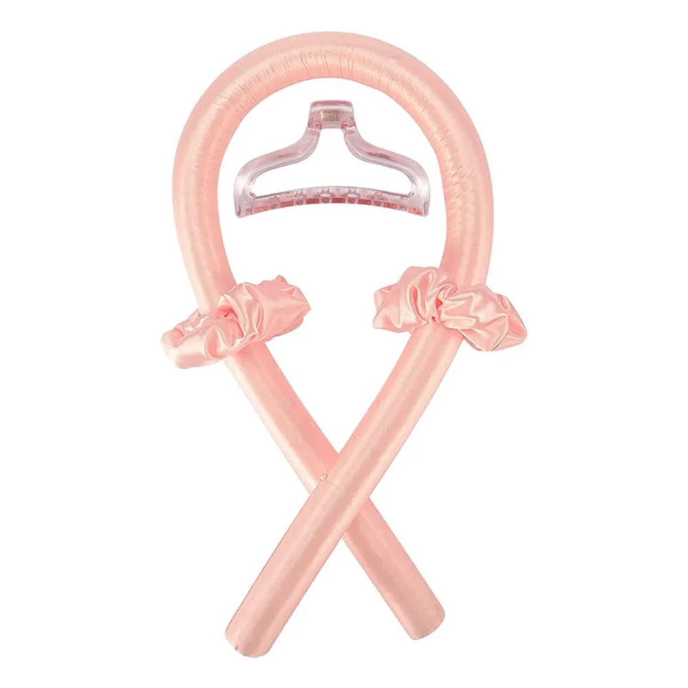 Silk Heatless Curling Rod – No-Heat Ribbon Hair Roller Headband