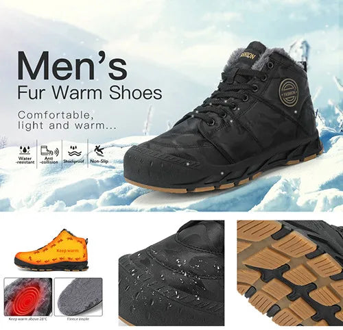 Cartmela Men's Waterproof Winter Ankle Boots
