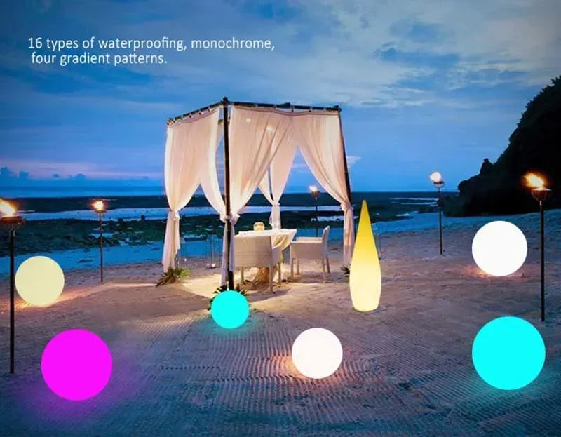 LED Solar Ball Light – Outdoor Garden, USB Charging, Remote Control