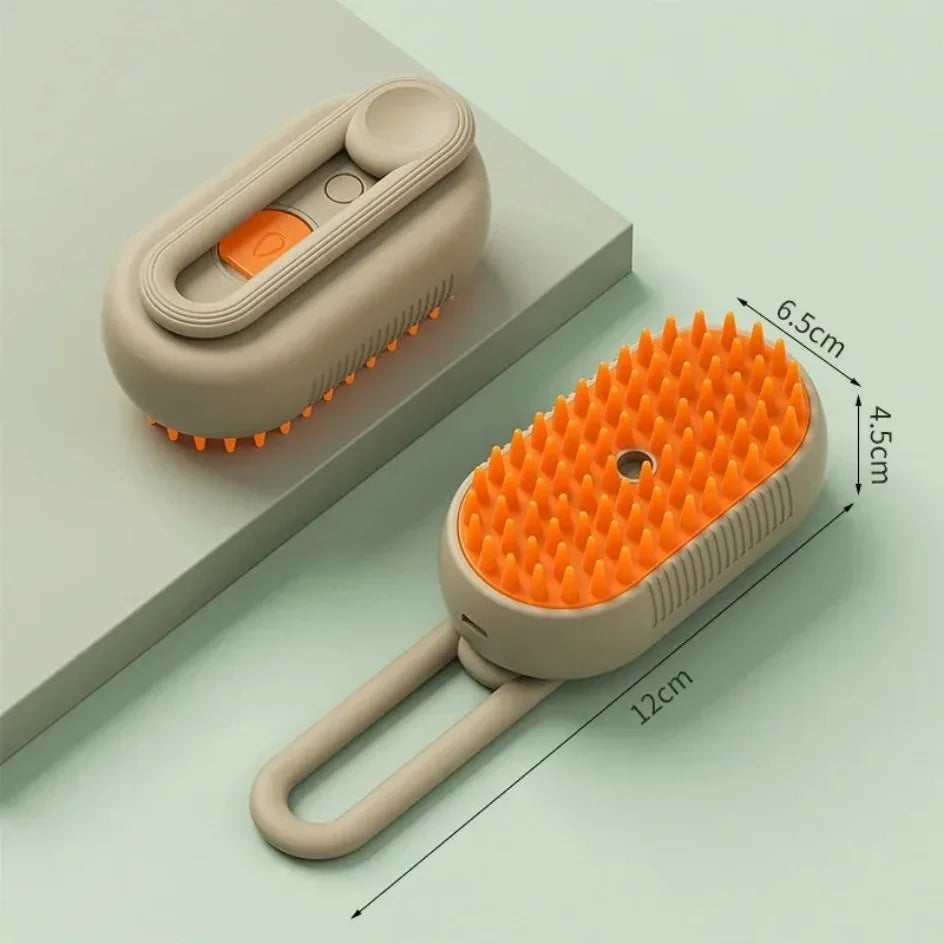 USB 3-in-1 Pet Grooming Brush – Steam, Shedding & Massage Tool