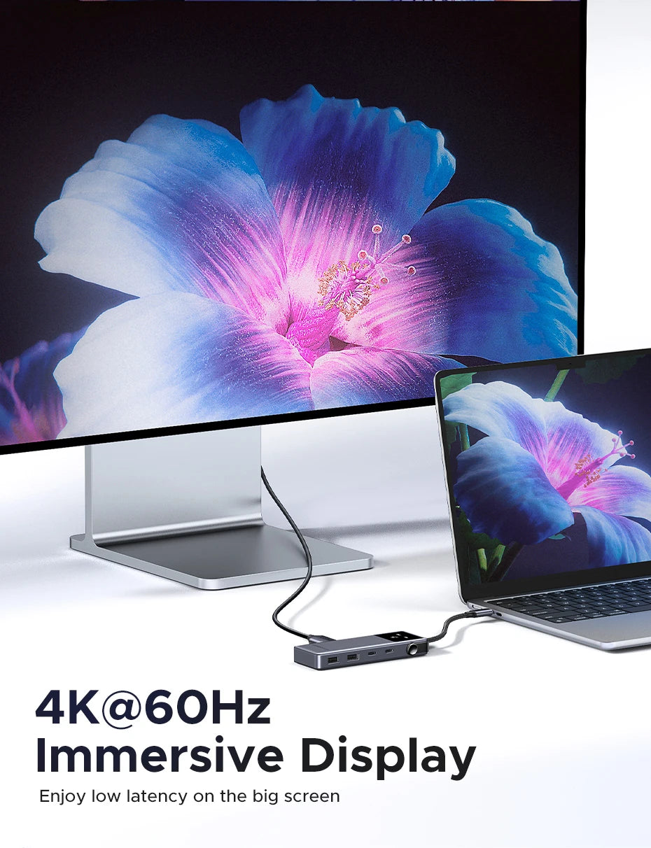 Uno 6-in-1 USB-C Hub – 4K 60Hz, 100W PD, 10Gbps Splitter
