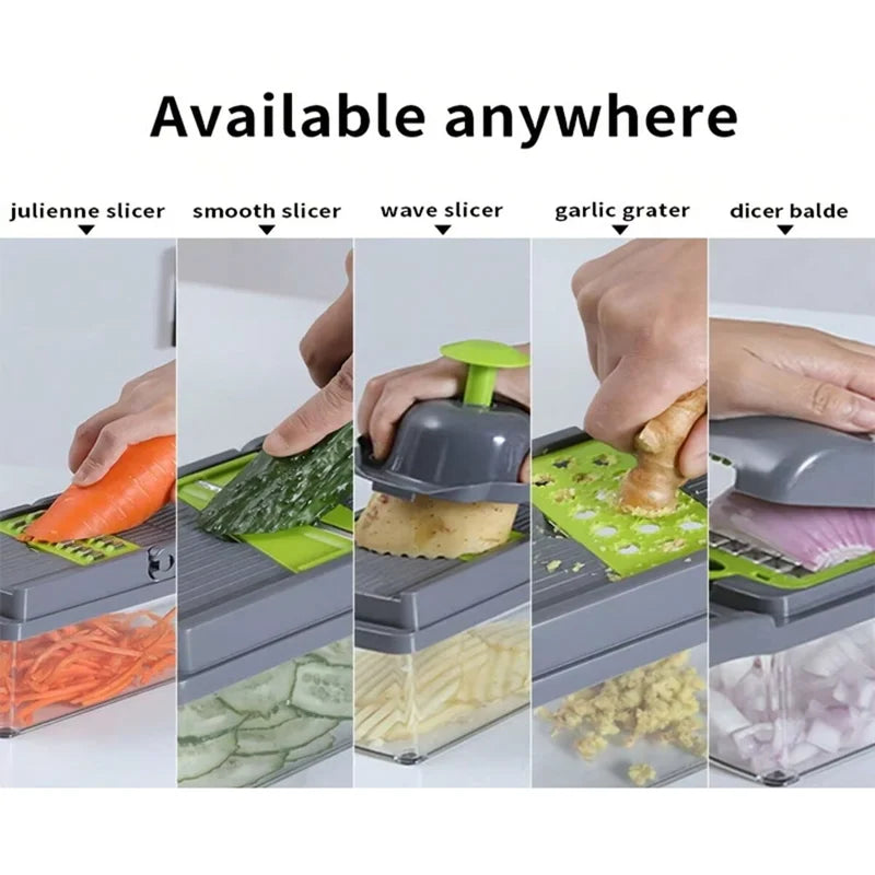 14-in-1 Multifunctional Vegetable Chopper & Food Slicer Dicer