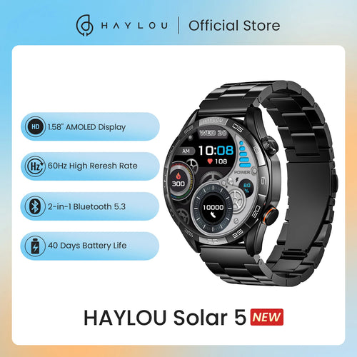 Solar 5 Voice Calling Smartwatch – AMOLED Display