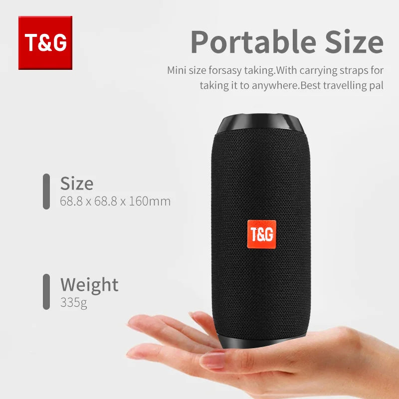 T&G TG117 Bluetooth Speaker Portable Waterproof Outdoor Stereo TWS