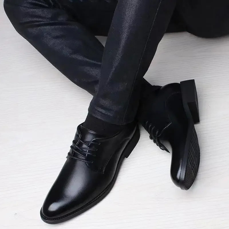 Men’s Height Increasing Shoes – Casual Business Flats 2025