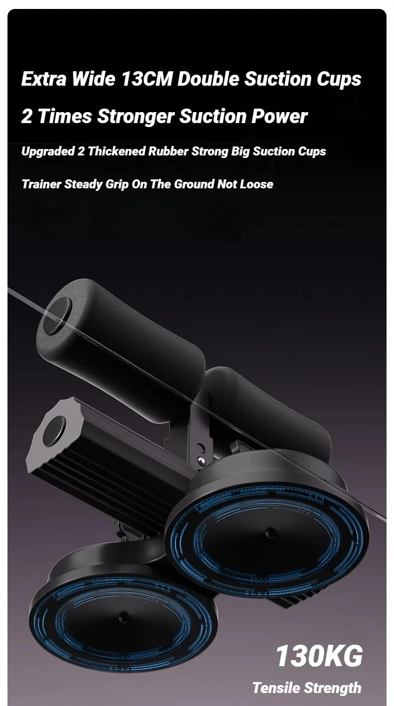 Abdominal Sit-Up Equipment with Suction Cups & Ankle Support