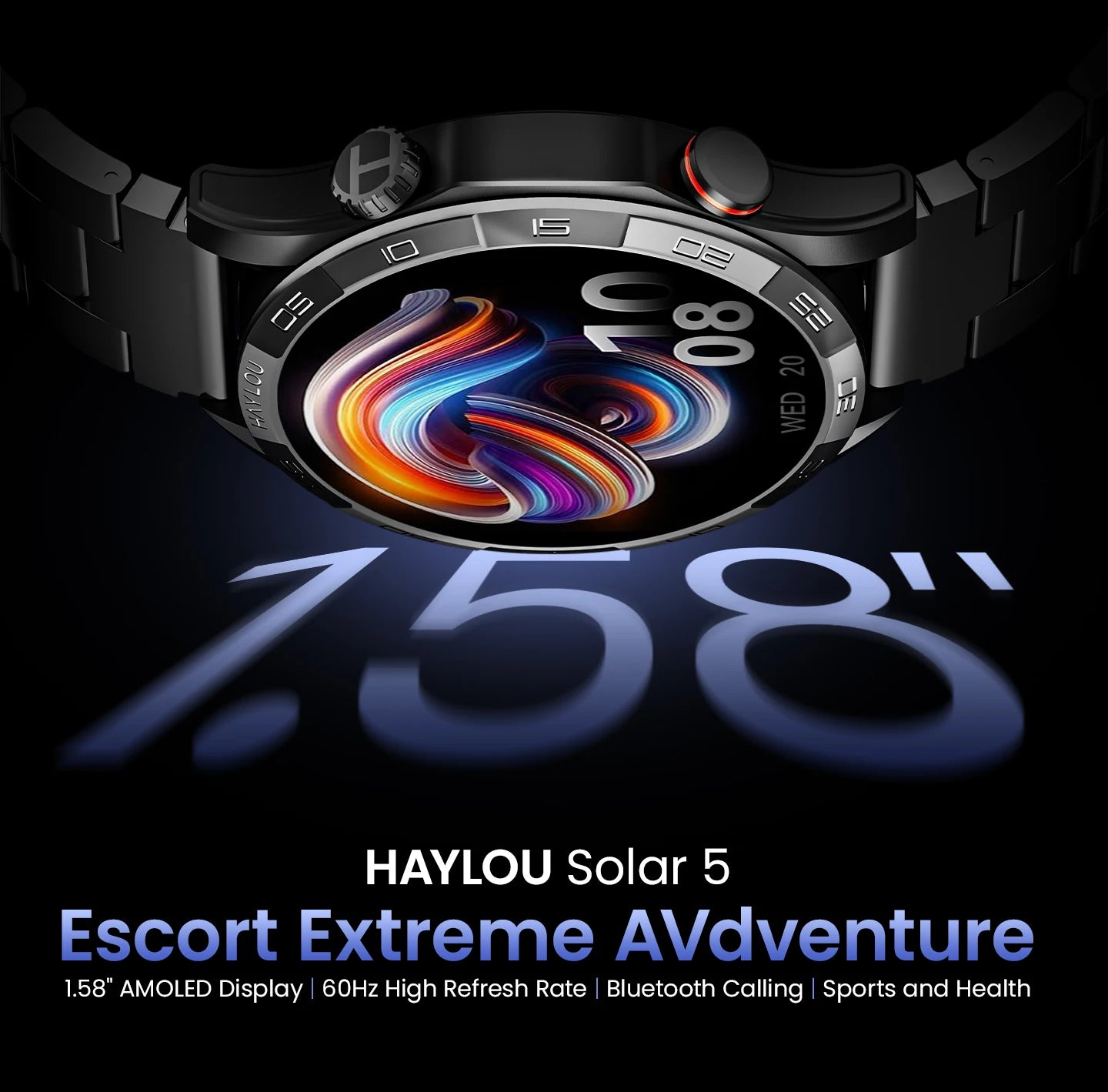 Solar 5 Voice Calling Smartwatch – AMOLED Display
