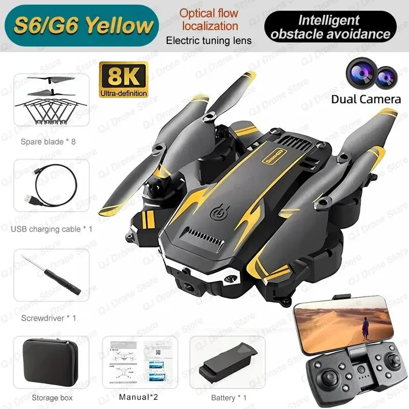 G6 Foldable GPS Drone – 5000M HD FPV Camera, Obstacle Avoidance Quadcopter