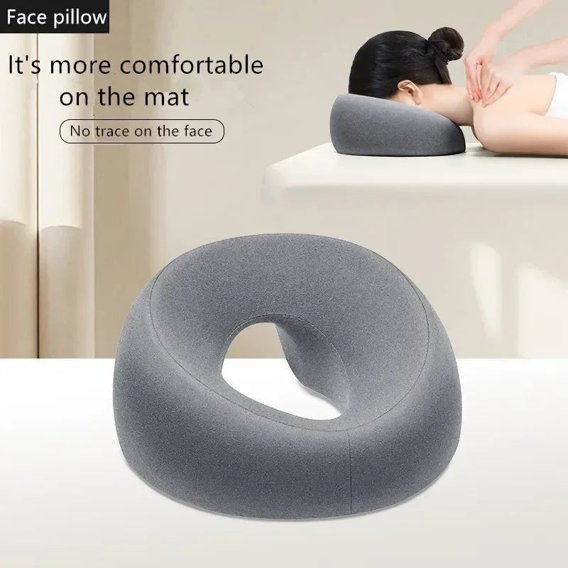 Face Down Memory Foam Pillow – Prone Nap & Massage Headrest
