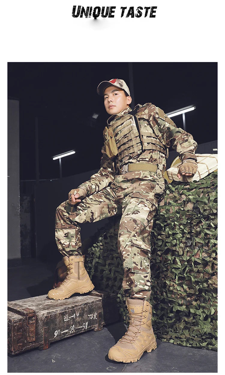 Special Forces Desert Combat Tactical Men's Tall Boots
