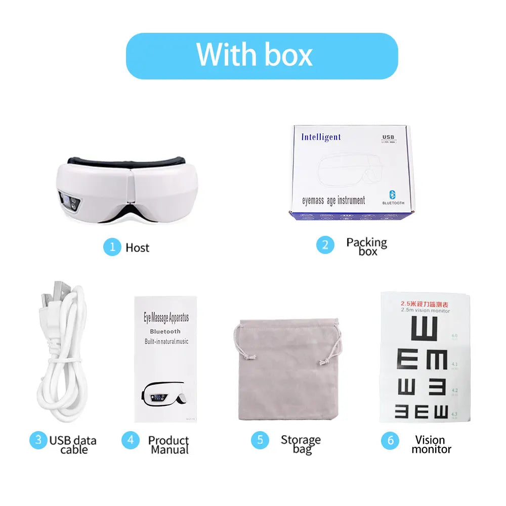 Cartmela Eye Massager with Air Pressure, Heat & Vibration