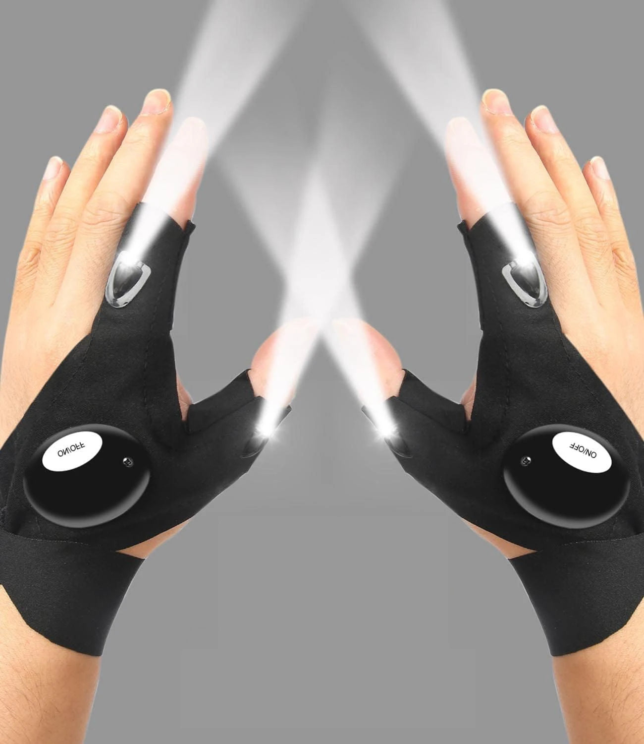 LED Half Finger Gloves – Waterproof Fingerless Gloves for Outdoor Activities