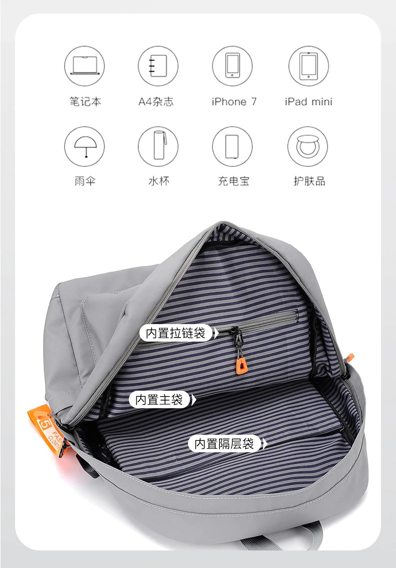 Lightweight Urban Men’s Backpack – Waterproof USB Laptop Bag