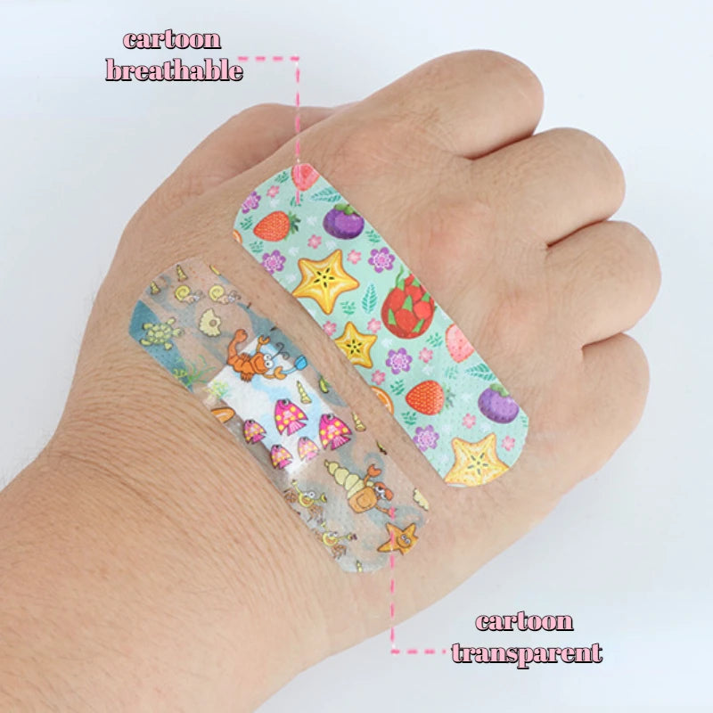 100pcs Waterproof Cartoon Band Aids – Kids Adhesive Wound Strips