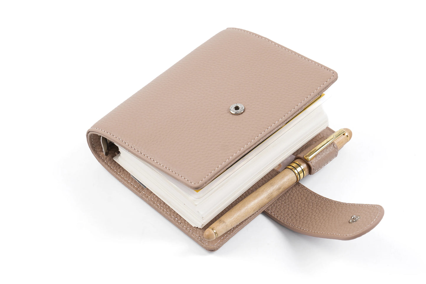 Elite Pocket A7 Rings Planner Cover – Pebbled Grain Leather, 25mm Rings